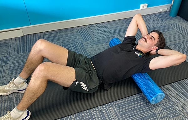thoracic extension over foam roller exercise